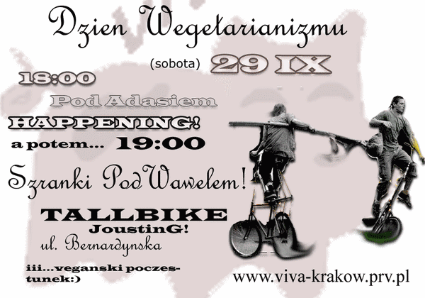 Międzynarodowy Dzień Wegetarianizmu w Krakowie - plakat